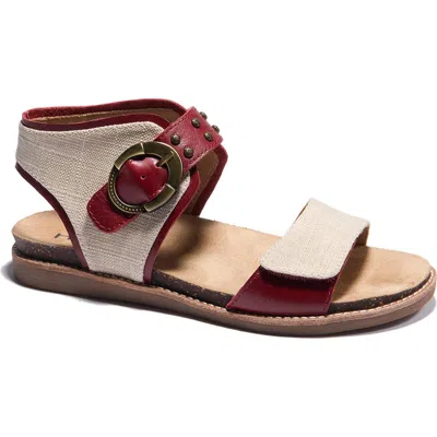 Halsa Footwear Hälsa Footwear Bari Sandal In Dark Red/natural