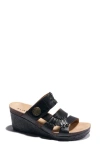 Halsa Footwear Hälsa Footwear Genoa Wedge Sandal In Black