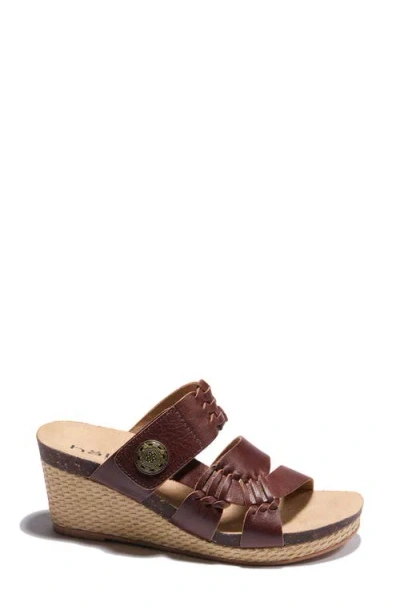 Halsa Footwear Hälsa Footwear Genoa Wedge Sandal In Dark Brown