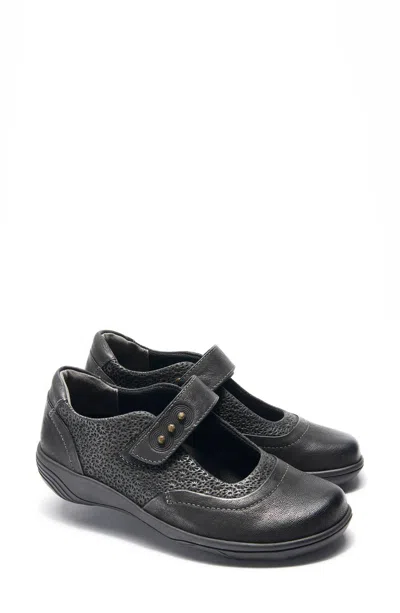 Halsa Footwear Women's Aloe Mary Jane Shoes In Black Leather