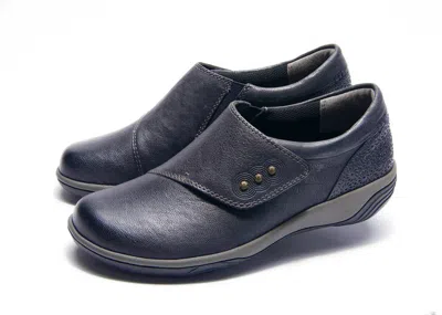 Halsa Footwear Women's Anna Velcro Clog In Navy In Blue