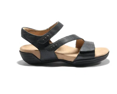 Halsa Footwear Women's Denia Ankle Strap Sandals In Black