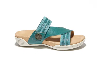 Halsa Footwear Women's Desiree Embossed Sandals In Blue