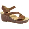 Halsa Footwear Gisella Wedge Sandal In Multi