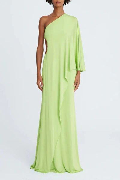 Halston 1017186 Long Evening Formal Bodycon Dress In Green