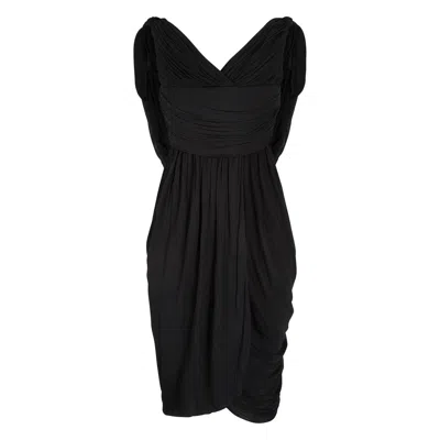 Pre-owned Halston 1970s  Black Label Couture Jersey Dress