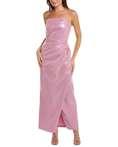 Halston Alania Gown In Pink