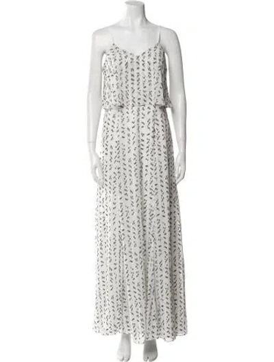 Pre-owned Halston Animal Print Long Dress In Multi