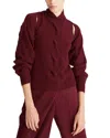 Halston Auden Wool & Cashmere-blend Shirt In Burgundy
