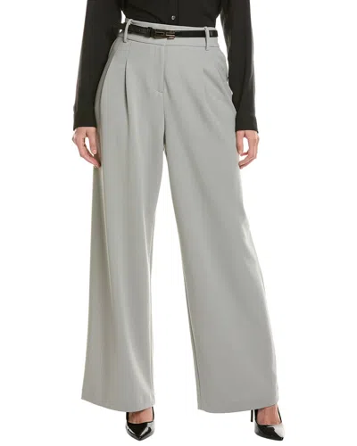 Halston Belted Trouser In Gray