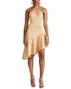 Halston Beverly Satin Fit & Flare Dress