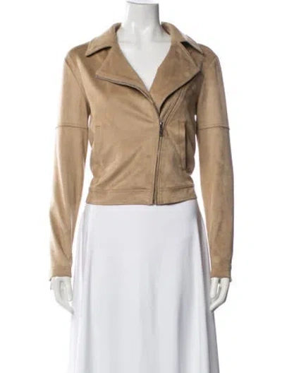 Pre-owned Halston Biker Jacket In Neutrals
