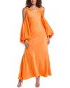 Halston Binnie Gown In Orange