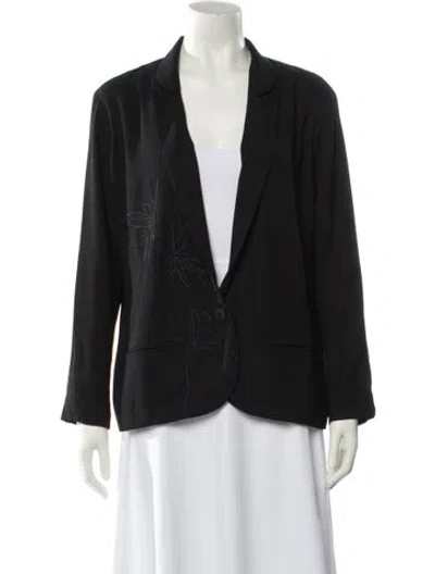 Pre-owned Halston Blazer In Black