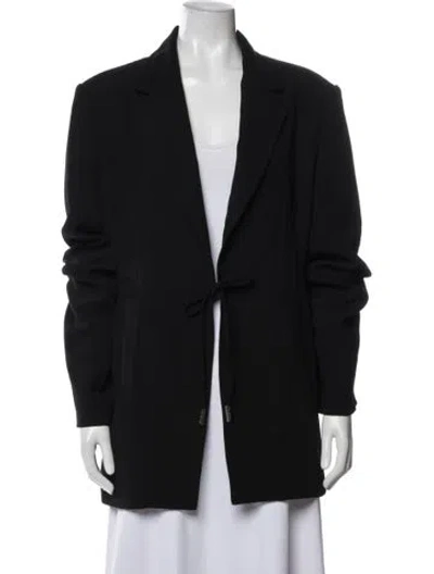 Pre-owned Halston Blazer In Black