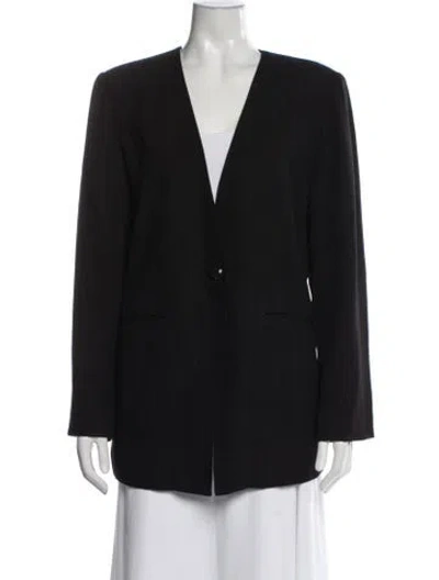 Pre-owned Halston Blazer In Black