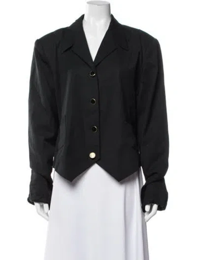 Pre-owned Halston Blazer In Black
