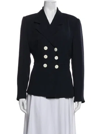 Pre-owned Halston Blazer In Blue