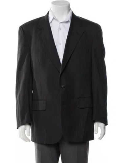 Pre-owned Halston Blazer In Gray