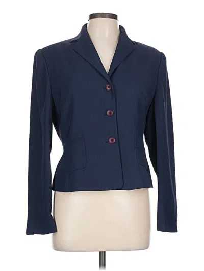 Pre-owned Halston Blazer Jacket In Blue