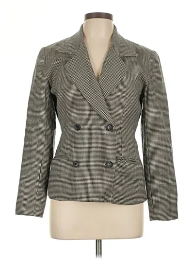 Pre-owned Halston Blazer Jacket In Gray