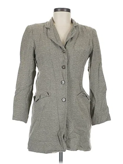 Pre-owned Halston Blazer Jacket In Gray