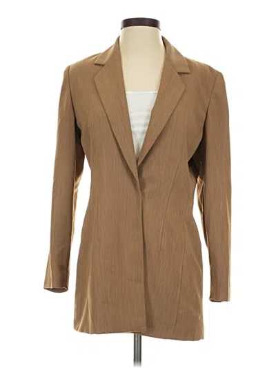 Pre-owned Halston Blazer Jacket In Tan