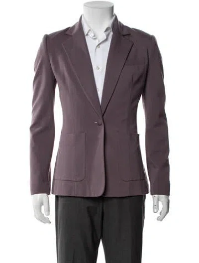 Pre-owned Halston Blazer In Purple