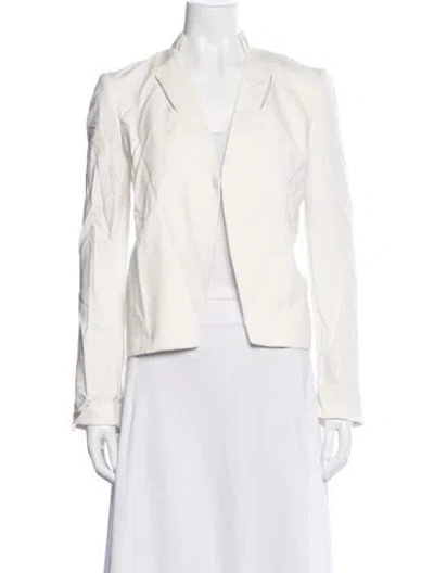 Pre-owned Halston Blazer In White