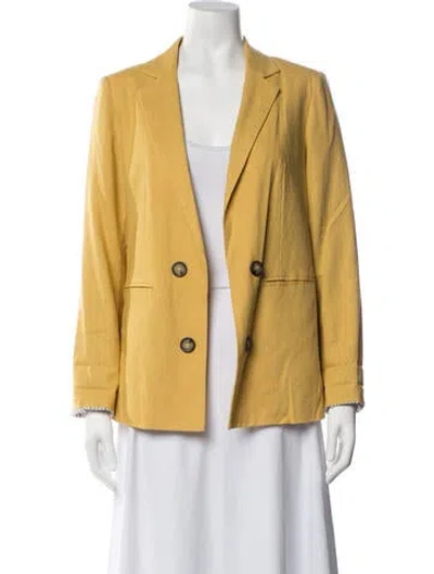 Pre-owned Halston Blazer In Yellow
