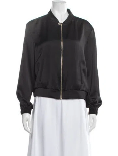 Pre-owned Halston Bomber Jacket In Grey