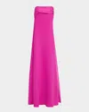 Halston Bridgette Strapless A-line Gown