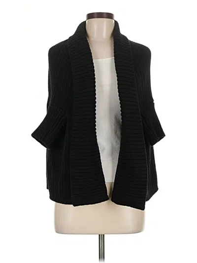 Pre-owned Halston Cardigan Sweater In Black