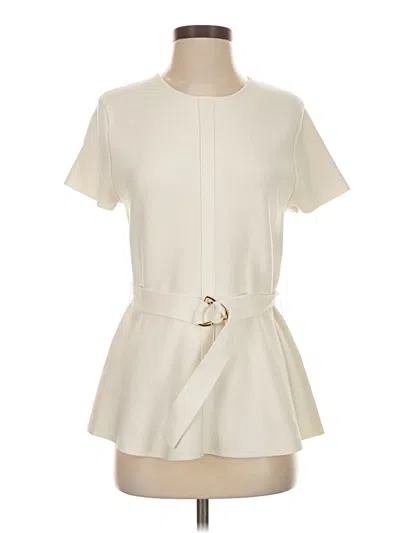 Pre-owned Halston Cardigan Sweater In White