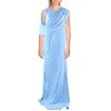 Halston Casi Womens Draped Formal Evening Dress