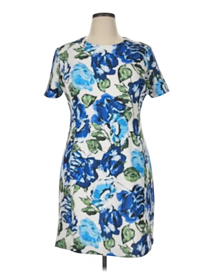 Pre-owned Halston Casual Dress In Blue