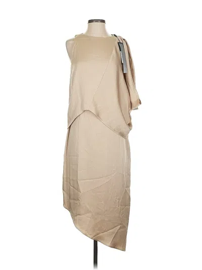 Halston Casual Dress In Brown