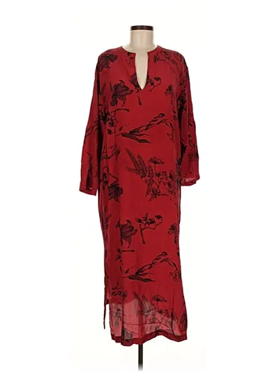Pre-owned Halston Casual Dress In Burgundy