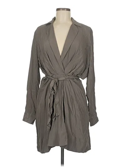 Pre-owned Halston Casual Dress In Gray