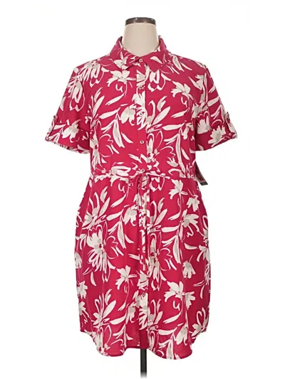 Halston Casual Dress In Burgundy