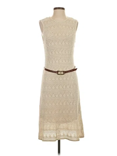 Pre-owned Halston Casual Dress In Tan