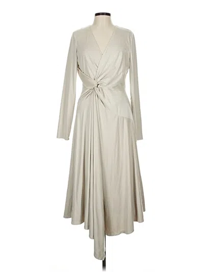 Pre-owned Halston Casual Dress In White