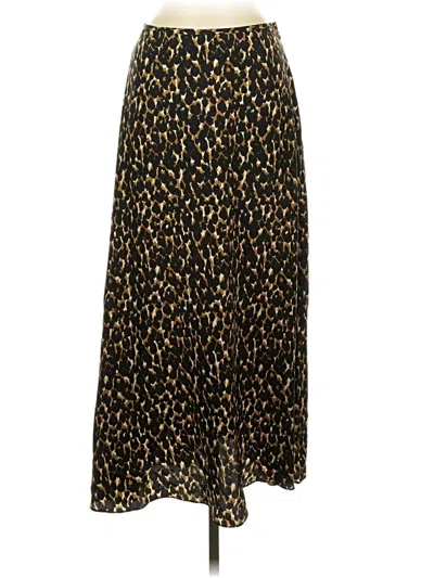 Pre-owned Halston Casual Skirt In Gold