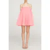Halston Charlie Strapless Textured Organza Minidress In Salmon Rose