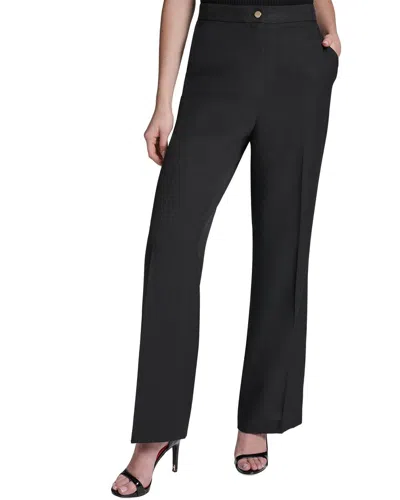 Halston Classic Flare Leg Trousers In Black