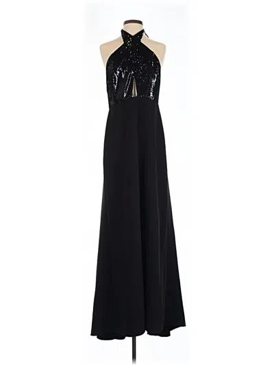 Pre-owned Halston Cocktail Dress In Black