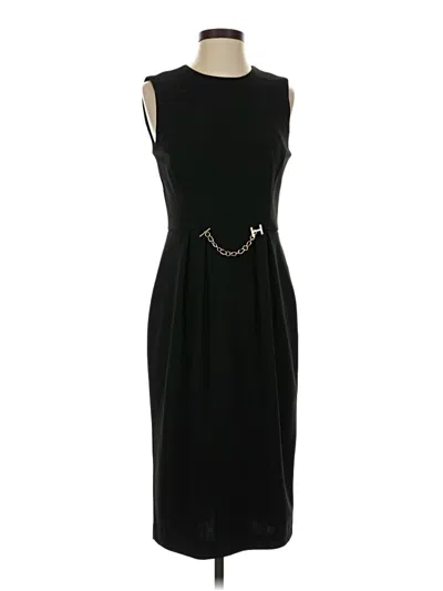 Pre-owned Halston Cocktail Dress In Black