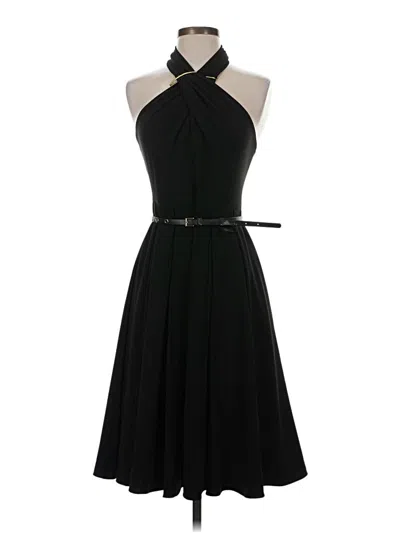 Pre-owned Halston Cocktail Dress In Black
