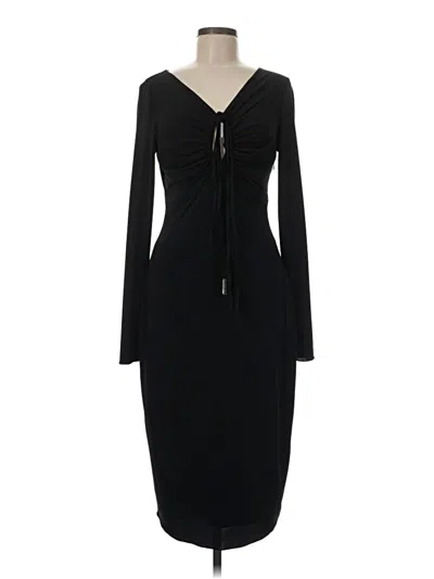 Pre-owned Halston Cocktail Dress In Black