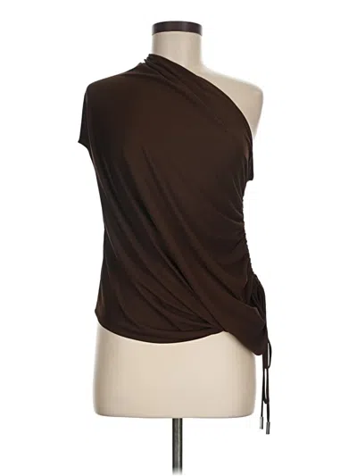 Pre-owned Halston Cocktail Dress In Brown